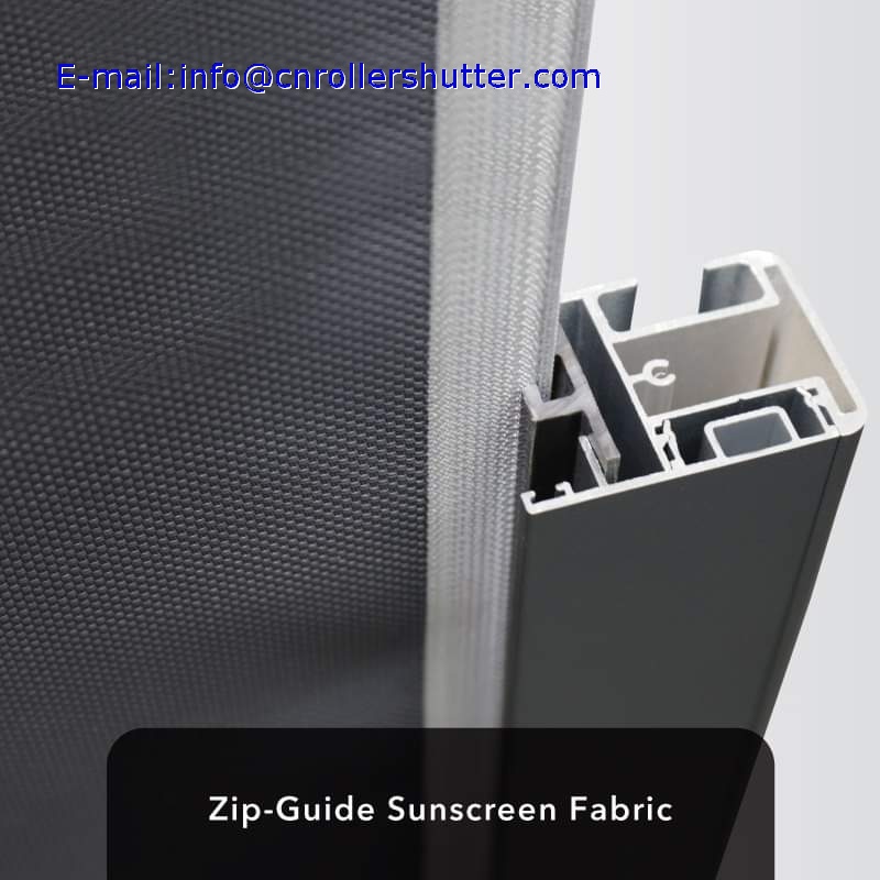 Fabric Outdoor Zip track Windproof Roller Blinds